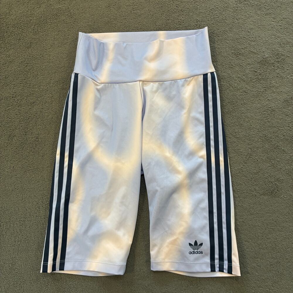 adidas Originals Light Blue Tie Dye Water Tight Bike Shorts Women's Size Medium